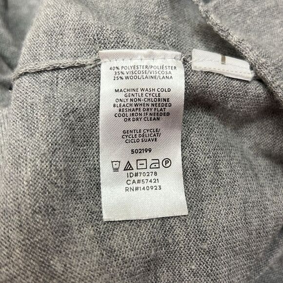 Loft Gray long button front cardigan sweater with pockets EUC size small - Picture 12 of 12